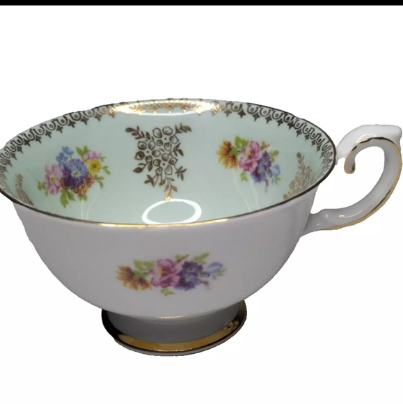 Royal Grafton Other - Vintage Royal Grafton White and Gold Porcelain Mug with Floral Design (England)